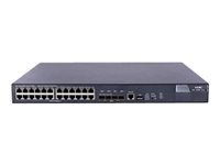HPE 5800-24G Switch - Commutateur - C3 - Géré - 24 x 10/100/1000 + 4 x Gigabit SFP / 10 Gigabit SFP+ - Montable sur rack JC100B