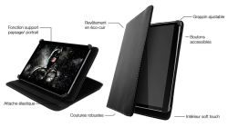 Housse Protectrice Support 360° Rotatif - Noir pour Huawei MediaPad T3 7.0 FOLIO-360-BK-TAB7 