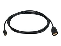 C2G 10ft HDMI to Micro HDMI Cable with Ethernet - 1080p - M/M - Câble HDMI avec Ethernet - 19 pin micro HDMI Type D mâle pour HDMI mâle - 3.05 m - blindé - noir 50616