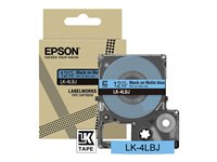 Epson LabelWorks LK-4LBJ - Noir sur bleu mat - Rouleau (1,2 cm x 8 m) 1 cassette(s) boîte de suspension - ruban C53S672080