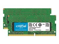 Crucial - DDR4 - kit - 32 Go: 2 x 16 Go - SO DIMM 260 broches - 2400 MHz / PC4-19200 - CL17 - 1.2 V - mémoire sans tampon - non ECC CT2K16G4SFD824A