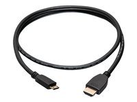 C2G 6ft 4K HDMI to Mini HDMI Cable with Ethernet - 60 Hz - M/M - Câble HDMI avec Ethernet - 19 pin mini HDMI Type C mâle pour HDMI mâle - 1.83 m - blindé - noir 50619