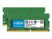 Crucial - DDR4 - kit - 8 Go: 2 x 4 Go - SO DIMM 260 broches - 2666 MHz / PC4-21300 - CL19 - 1.2 V - mémoire sans tampon - non ECC CT2K4G4SFS8266