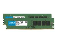 Crucial - DDR4 - kit - 16 Go: 2 x 8 Go - DIMM 288 broches - 3200 MHz / PC4-25600 - CL22 - 1.2 V - mémoire sans tampon - non ECC CT2K8G4DFRA32A