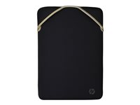HP Protective - Housse d'ordinateur portable - jusqu'à 15,6" - noir, or - pour Pavilion Laptop 15 2F2K6AA