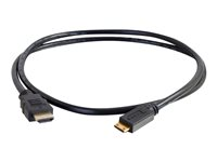 C2G Value Series 1.5m High Speed HDMI to HDMI Mini Cable with Ethernet - 4K - UltraHD - Câble HDMI avec Ethernet - 19 pin mini HDMI Type C mâle pour HDMI mâle - 1.5 m - noir 81999