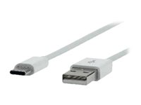 Mobilis - Câble USB - 24 pin USB-C (M) pour USB (M) - USB 2.0 - 95 cm - blanc 001046