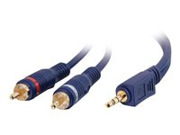 C2G Velocity - Câble audio - RCA mâle pour mini-phone stereo 3.5 mm mâle - 3 m - blindé 80275