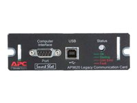 APC Legacy Communications SmartSlot Card - Carte de supervision distante - SmartSlot - USB, série - noir - pour Smart-UPS 1000, 2200, 3000; Smart-UPS RT 3000, 5000; Smart-UPS X 1000, 1500, 2000, 3000 AP9620