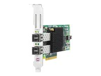 HPE 82E - Adaptateur de bus hôte - PCIe 2.0 x4 / PCIe x8 profil bas - 8Gb Fibre Channel x 2 - pour Modular Smart Array 1040, 2040; ProLiant DL370 G6, SL210t Gen8; StoreEasy 3850 AJ763B