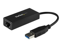 StarTech.com Réseau adaptateur USB 3.0 vers Gigabit Ethernet - NIC USB vers RJ45 pour réseau 10/100/1000 - Adaptateur réseau - USB 3.0 - Gigabit Ethernet - noir USB31000S