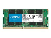 Crucial - DDR4 - module - 16 Go - SO DIMM 260 broches - 3200 MHz / PC4-25600 - CL22 - 1.2 V - mémoire sans tampon - non ECC CT16G4SFRA32A