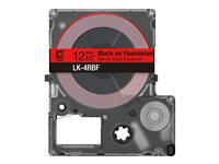 Epson LabelWorks LK-4RBF - Noir sur rouge fluorescent - Rouleau (1,2 cm x 5 m) 1 cassette(s) boîte de suspension - cartouche de bande C53S672099
