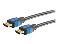 C2G 10ft HDMI Cable with Gripping Connectors - High Speed 4K HDMI Cable - 4K 60Hz - M/M - Câble HDMI avec Ethernet - HDMI mâle pour HDMI mâle - 3.05 m - double blindage - noir - support 4K 29678
